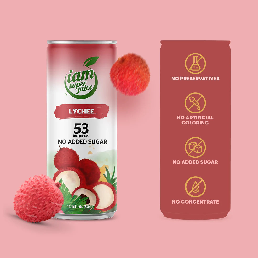 I Am Superjuice Liči 6 limenki x 330 ml