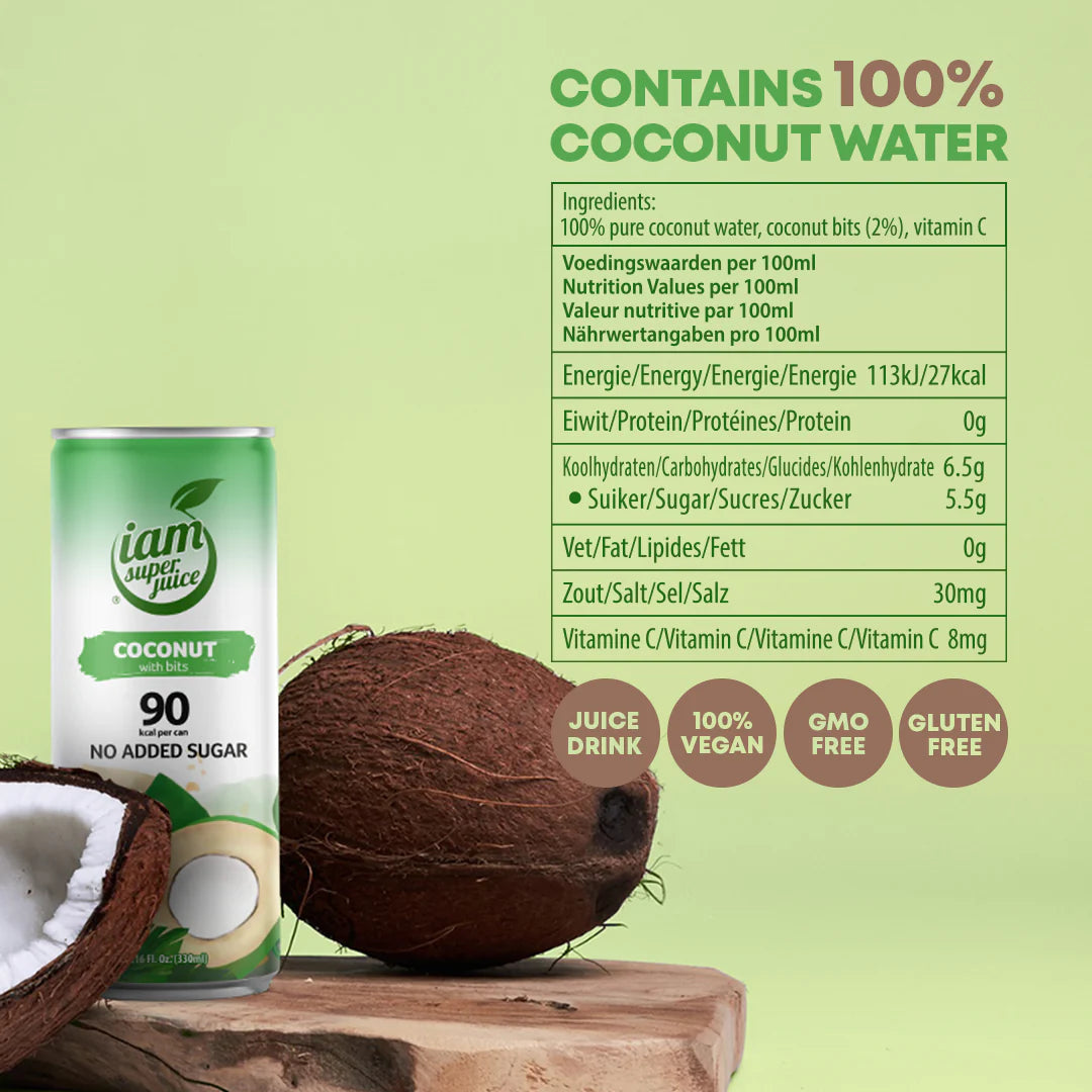 I Am Superjuice Kokos 6 limenki x 330 ml