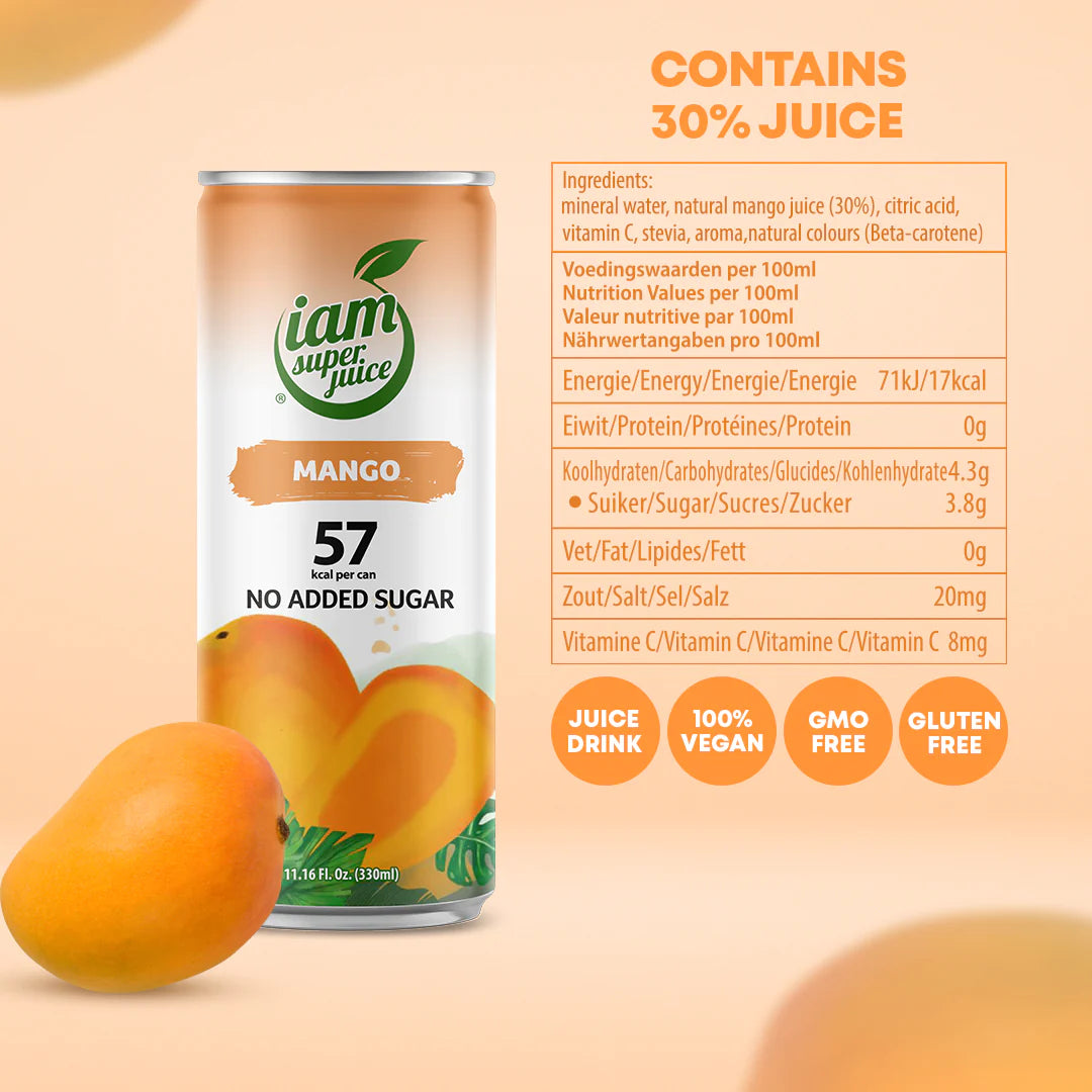 I Am Superjuice Mango 6 limenki x 330 ml