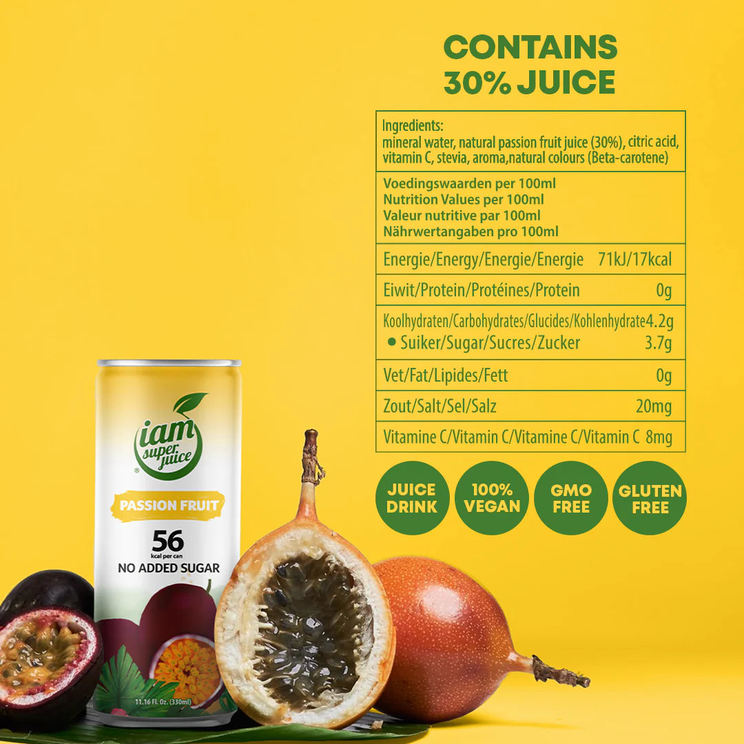 I Am Superjuice Marakuja 6 limenki x 330ml